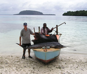 Sailfish caught at Espiritu Santo, Vanuatu